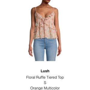 LUSH Coral Floral Tank Top NWT